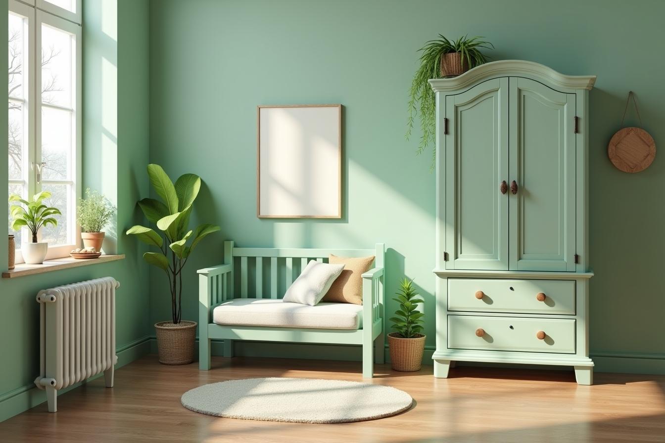 Upcycled Furniture in Sage Green