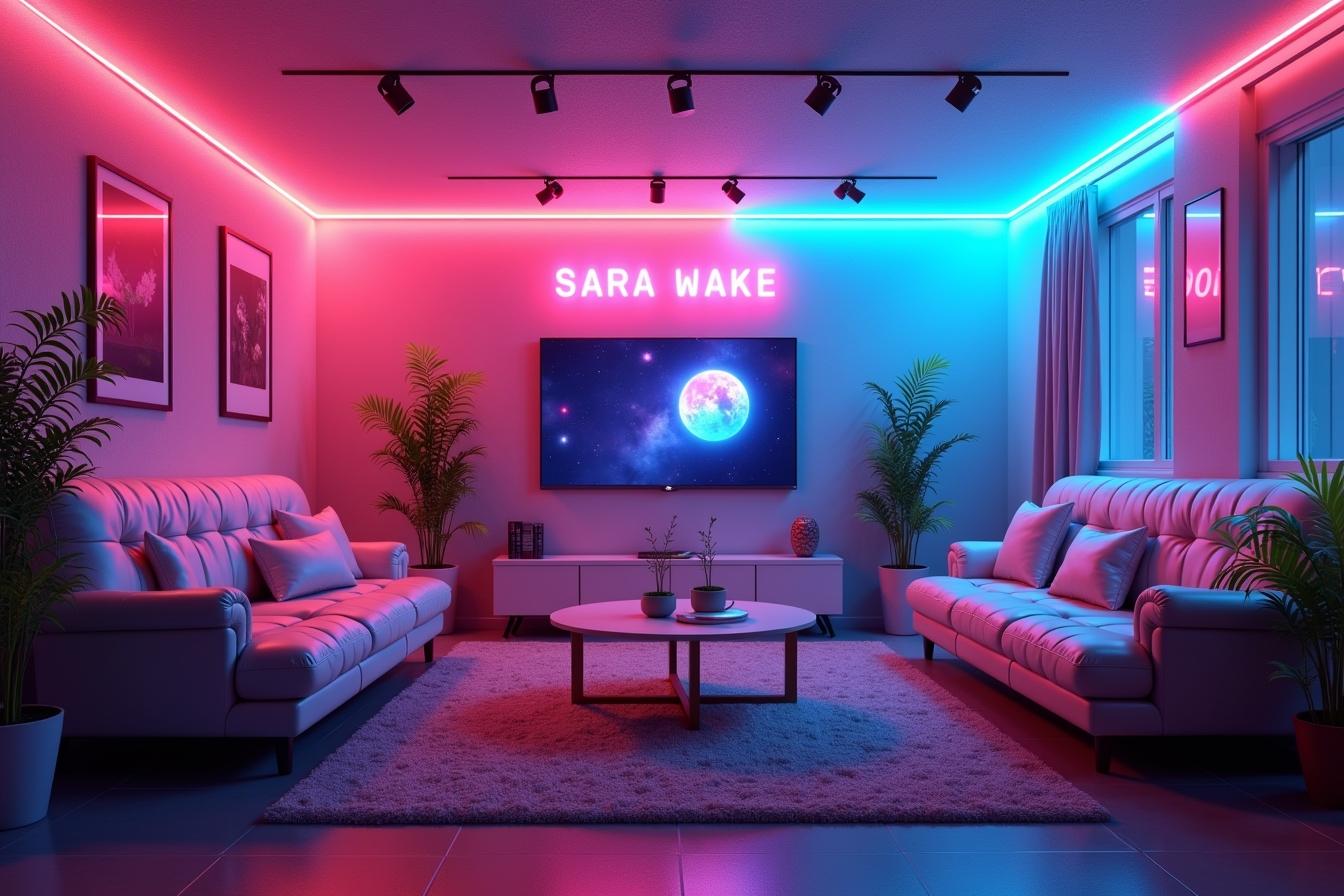 Lighting vaporwave